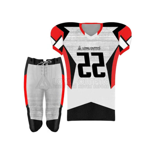 Wholesale Price Customized American Football Uniform Team 100% Polyester Football Jersey - Image 2