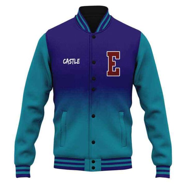 Sublimated & Chenille Embroidered Premium Quality Leather Sleeve Letterman Jacket For Men - Image 3