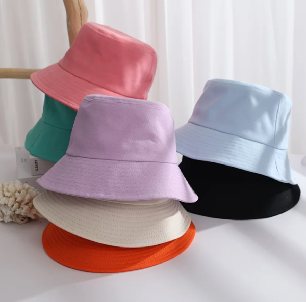 Solid Color Custom Bucket Hats Wholesale Embroidered Logo Fisherman Cap Unisex - Image 2