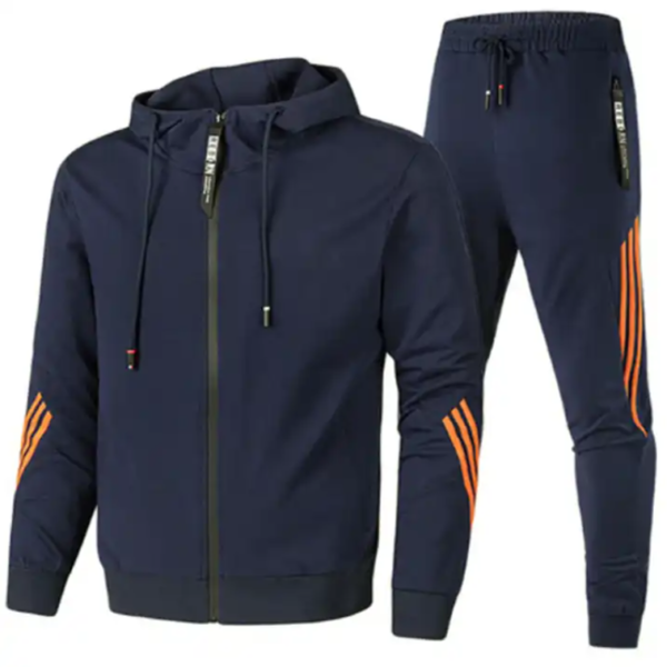 Workouts Slim Fit Gym Clothing Two Piece Sportswear Tracksuit Set For Men & Women - Image 4