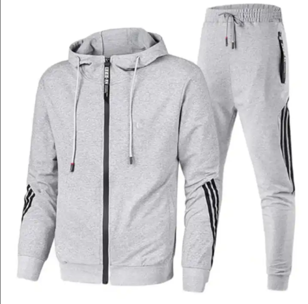 Workouts Slim Fit Gym Clothing Two Piece Sportswear Tracksuit Set For Men & Women - Image 3