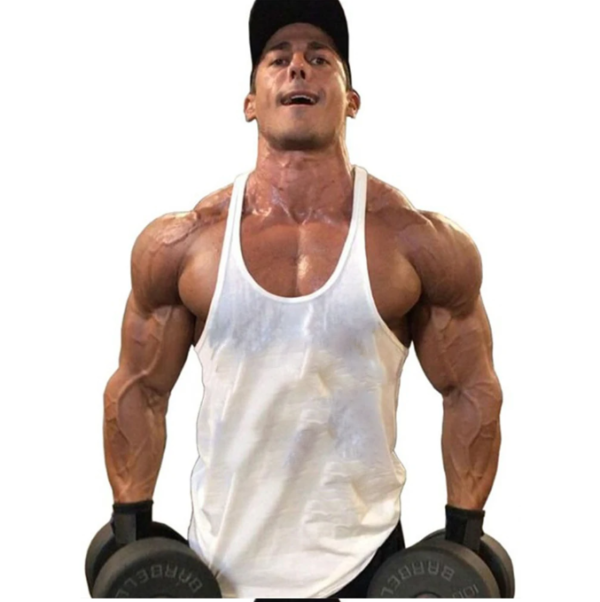 Wholesale Custom Logo Mens Tank Tops Fitness Wear Outwork Sleeveless Men Stringers - Image 5