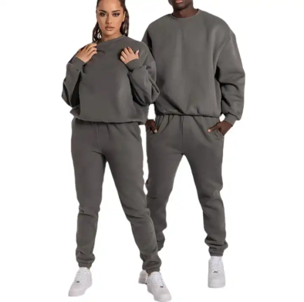 High Quality Custom Fitness Unisex Pullover Breathable Plain Sweatsuits OEM Supply - Image 2